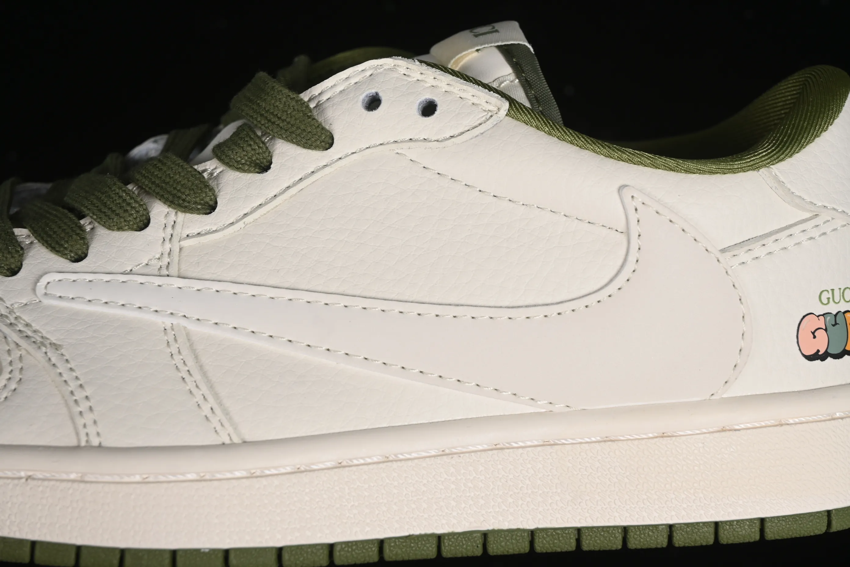 All categories Air Jordan Jordan series basketball shoes Air Jordan 1 Low High-end customized low-top sneakers Travis Scott x Fragment Design x Air Jordan 1 Low OG SP AJ1 Joe 1 Gucci joint-off-white fresh green low-top cultural casual sneakers DM6688-606